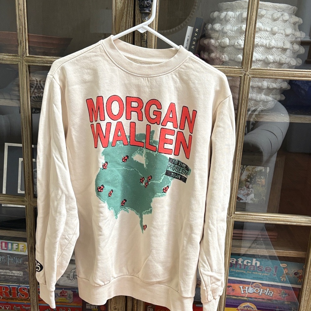 Morgan Wallen Graphic Cream Crew Neck Sweater